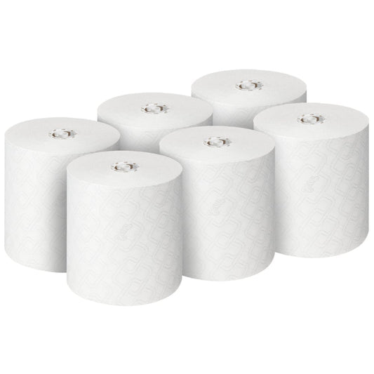 Scott® Essential™ Handtücher - Rolle / Weiß - 6 Rolls x 1 Sheet | Karton (6 Rollen)