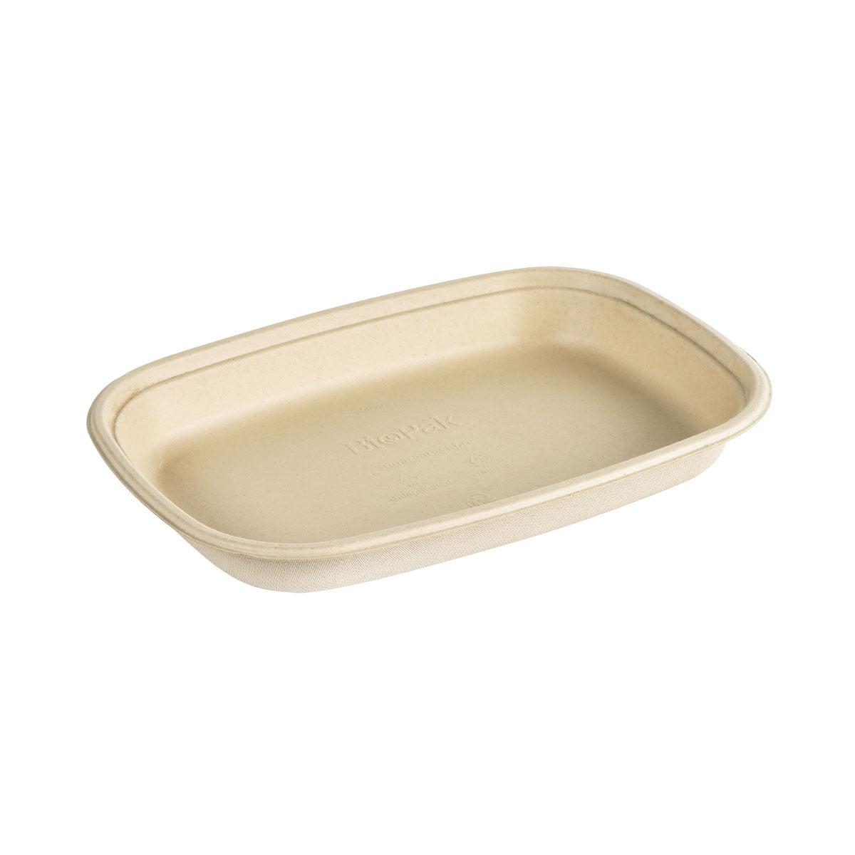 Cube Bowl 800 ml - coated Braun Bagasse PBAT/PLA-coated 249x172x30 | Packung (40 Stück)