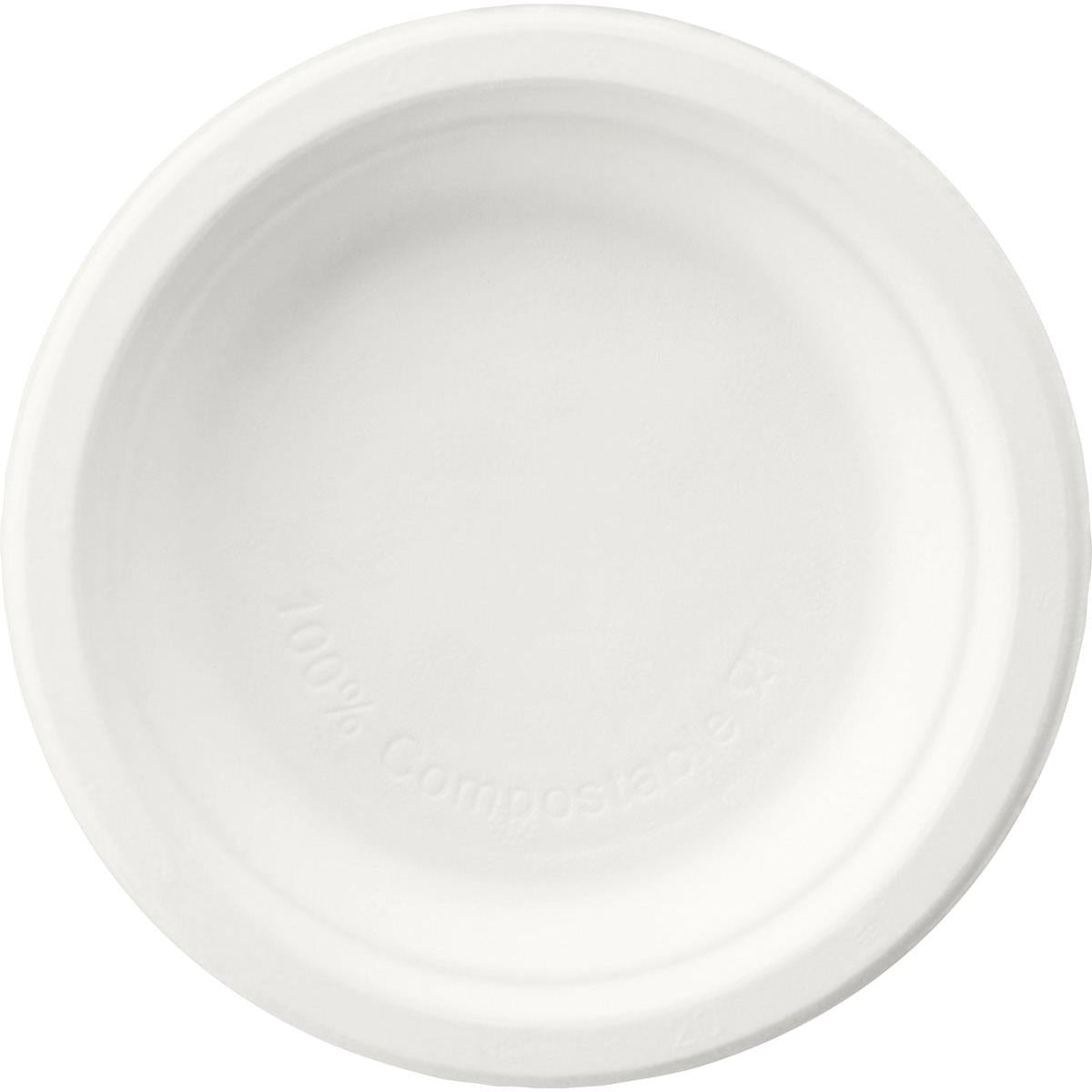 Teller ø 15 cm Weiss - uncoated Weiß Bagasse Ø150 | Packung (125 Stück)