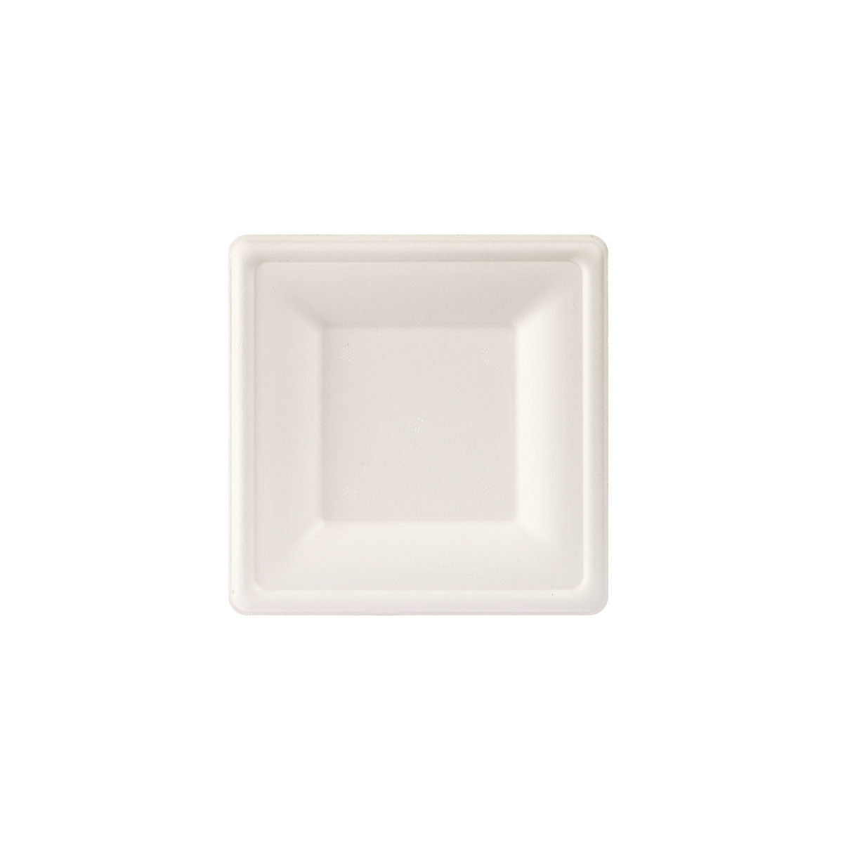 Teller, quadratisch 16x16 cm Weiss - uncoated Weiß Bagasse 160x160 | Packung (50 Stück)