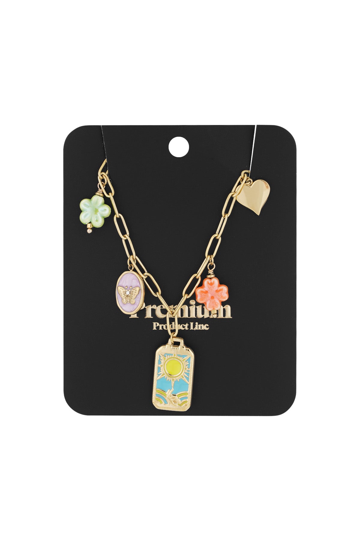 Charm-Halskette Sunray Dream - Goldfarben