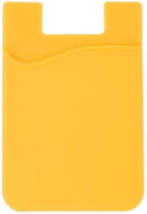 System-S 10x Smartphone Card Holder Silicone Case Card Case in Yellow
