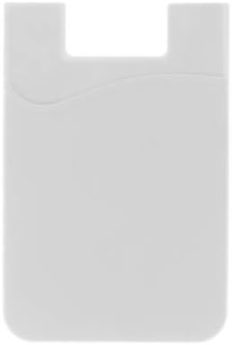 System-S 1x Smartphone Card Holder Silicone Case Card Case in White