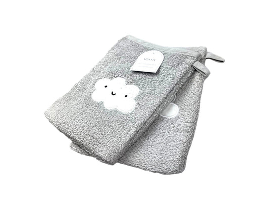 2er Pack Baby Waschhandschuhe » Set 2 Kinder Waschlappen Frottee » 21 x 15 cm reine Baumwolle » Wasch Handschuhe
