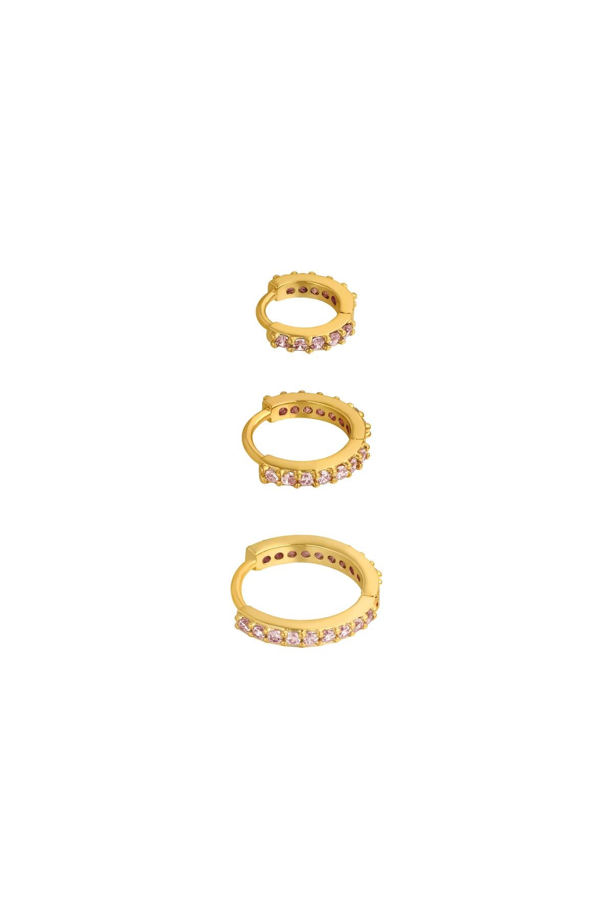 Ohrringe Set of Circles Silber Kupfer