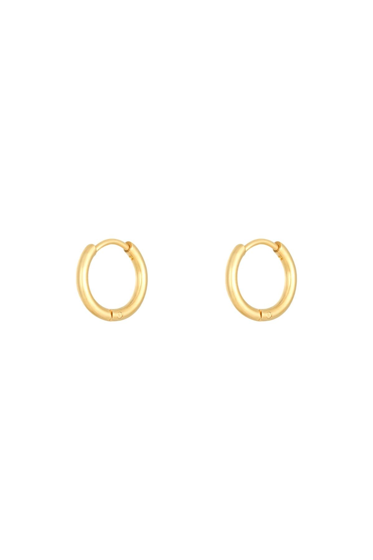Ohrringe Little Hoops 1.4cm Silber Edelstahl