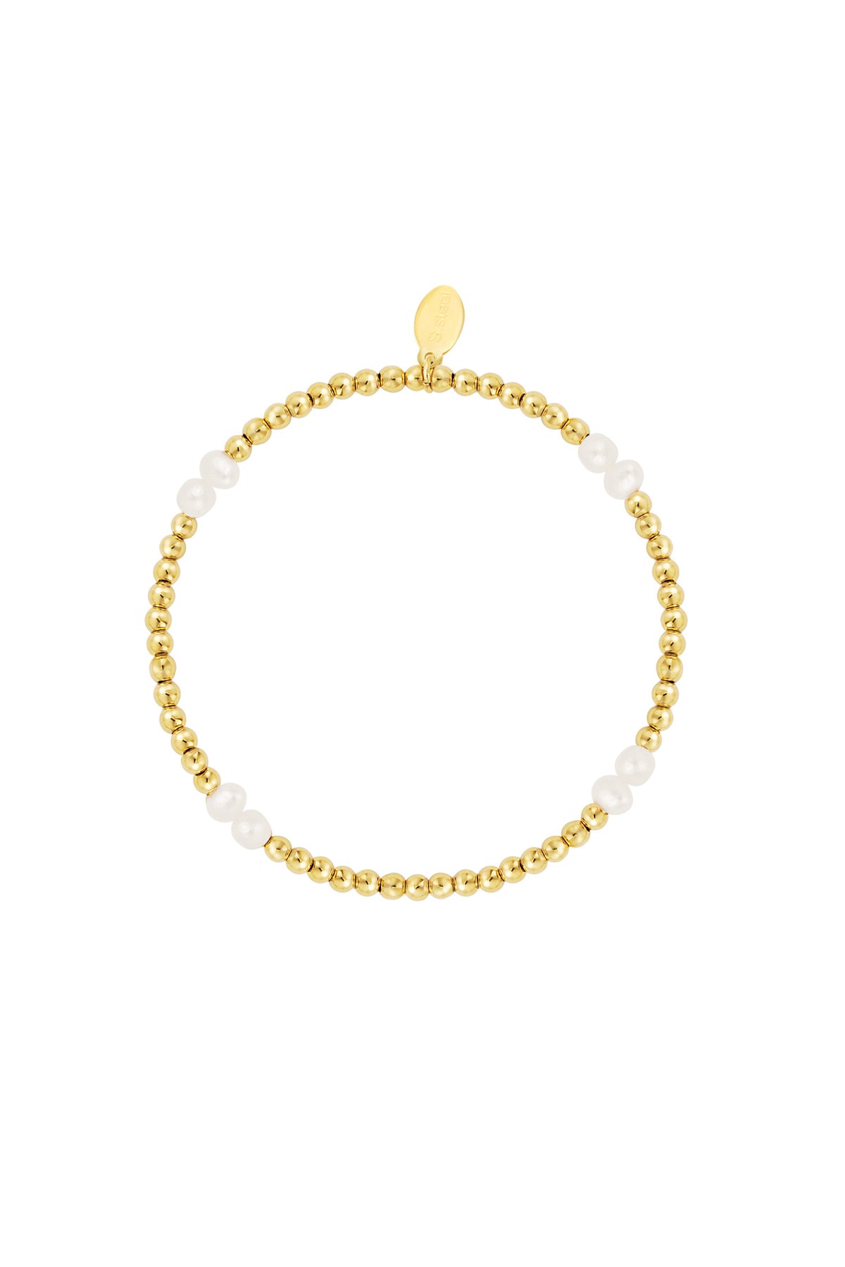 Armband pearl mix Goldfarbe Edelstahl