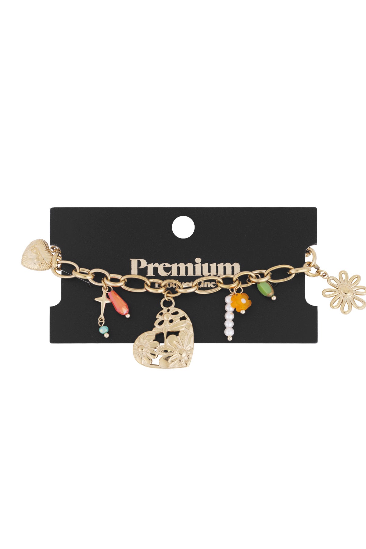 gliederarmband mit großen charms