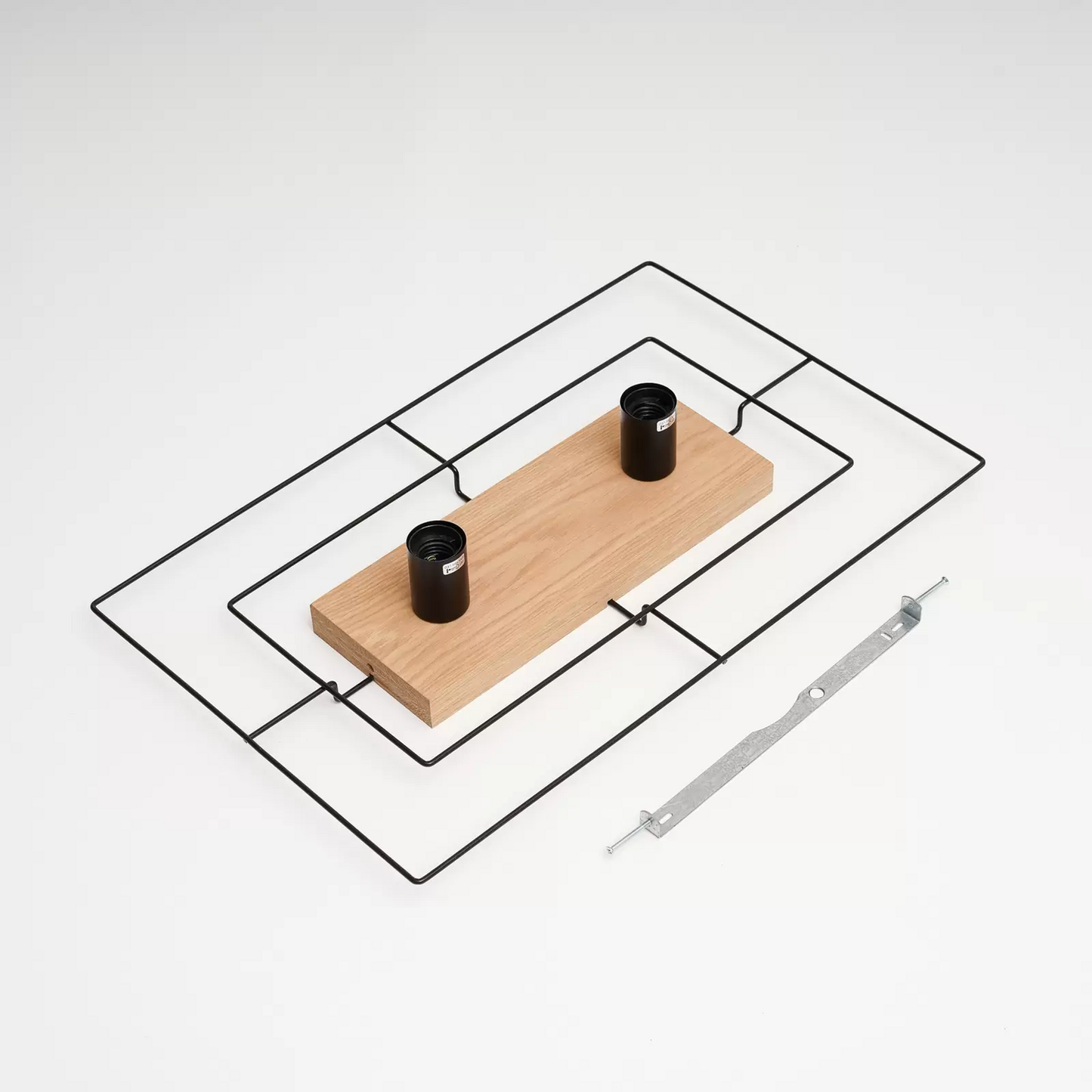 B-flokks Envostar Bridge loftljós, tveggja ljósa, rétthyrnd loftlampi, ljós, kastari, E27