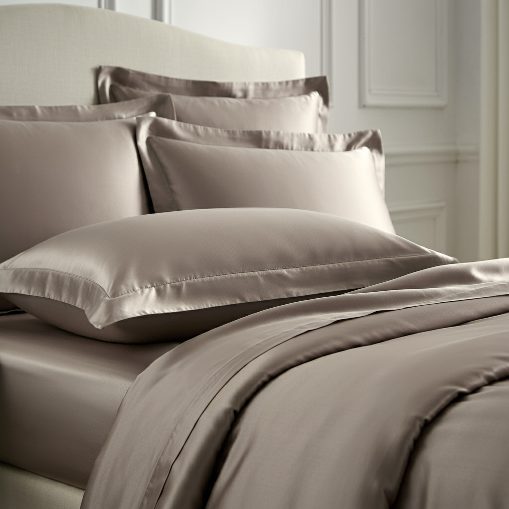 Sængurver úr bómullarsatíni, heillandi