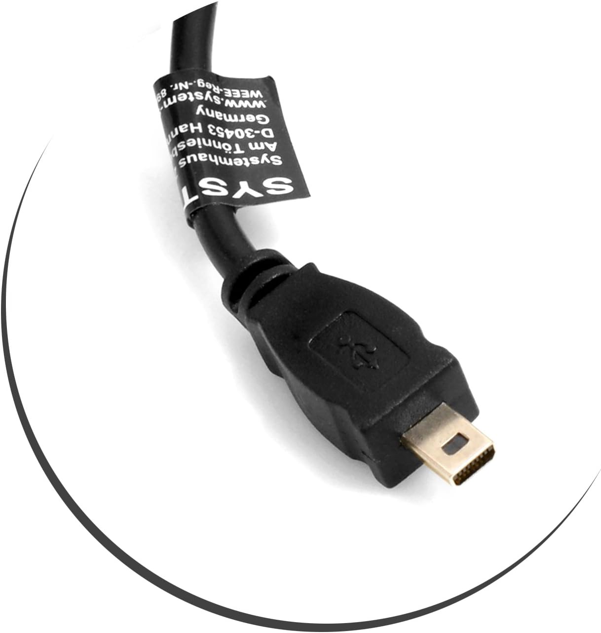 SYSTEM-S USB 2.0 Kabel 130 cm 8 Pin Stecker zu Typ A Stecker Kabel in Schwarz für Nikon Coolpix Kameras