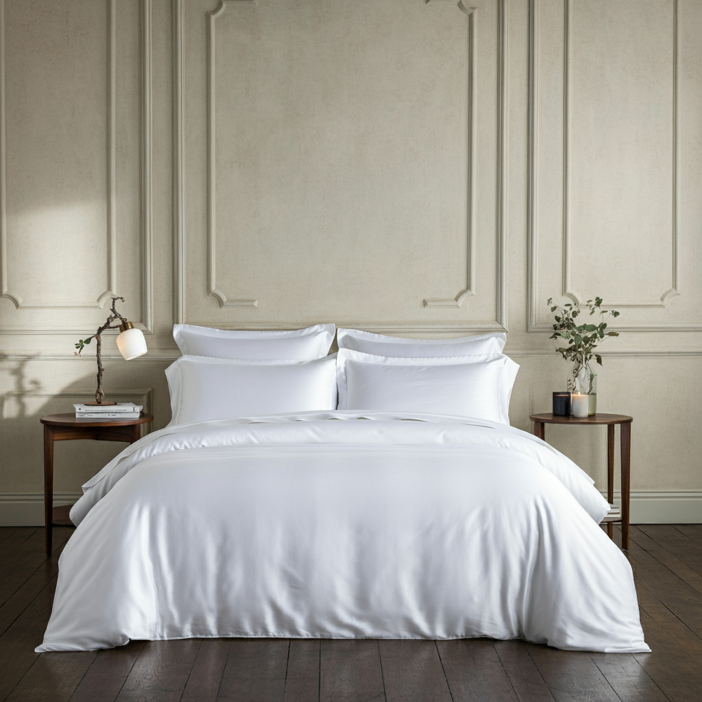 Charm bómullar satín rúmföt