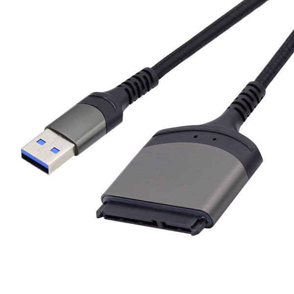 SYSTEM-S SATA snúra 15 cm 22 pinna kvenkyns í USB 3.0 Tegund A karlkyns millistykki fyrir harða diska
