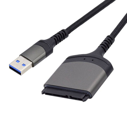SYSTEM-S SATA snúra 15 cm 22 pinna kvenkyns í USB 3.0 Tegund A karlkyns millistykki fyrir harða diska