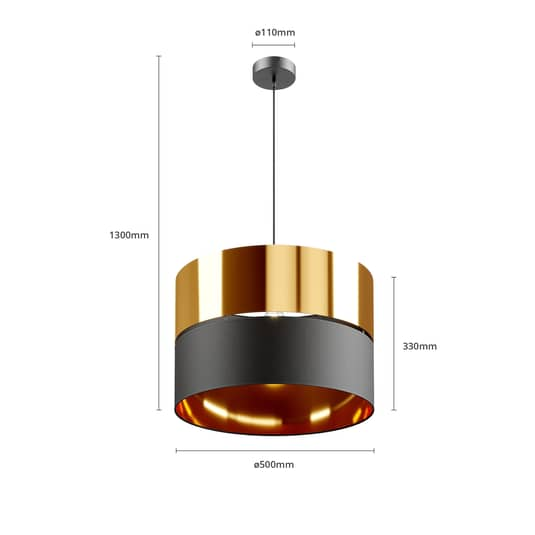 B-stock Euluna hanging light Hilton black/gold 1 bottle. Hanging light ceiling lamp lamp E27