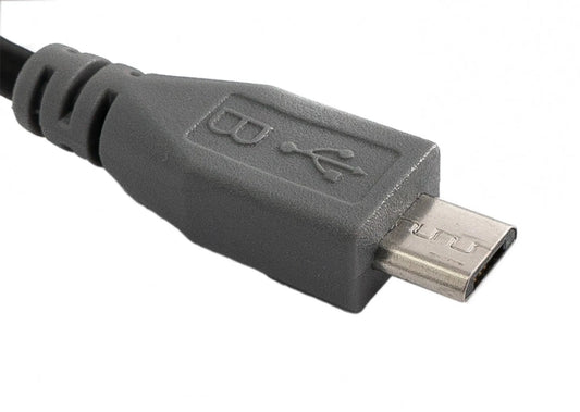 SYSTEM-S USB 2.0 snúra 50 cm Micro B karlkyns í karlkyns millistykki svart