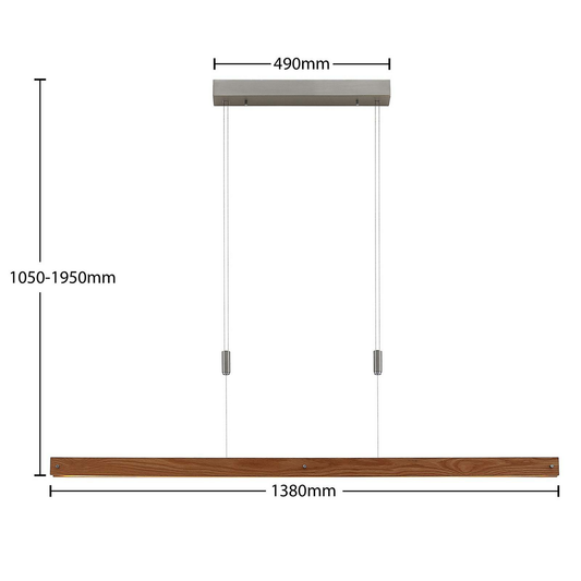 B-Ware Lindby Alimara Led Holz Hängeleuchte Wohnzimmerleuchte Pendelleuchte Deckenla563