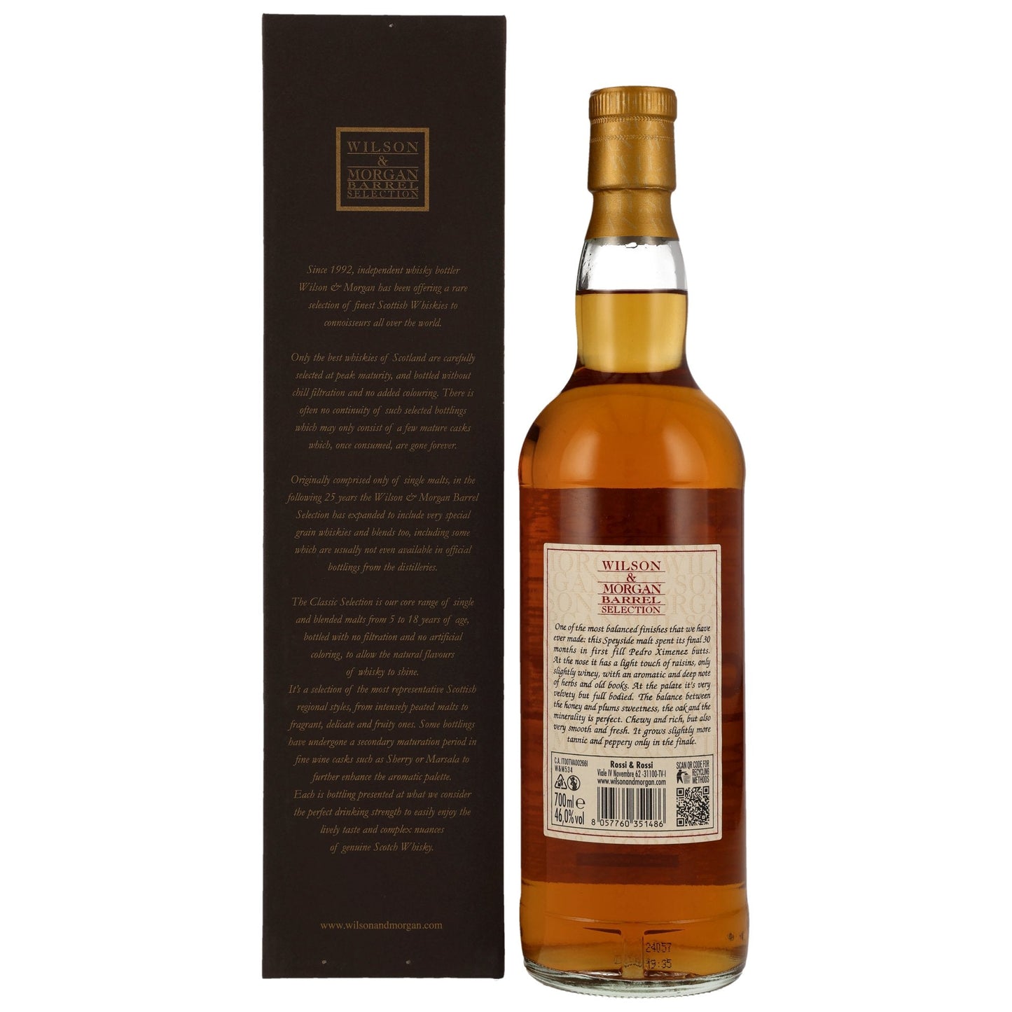 Glen Elgin 2012/2024 - Wilson & Morgan - 1st Fill PX Sherry Finish