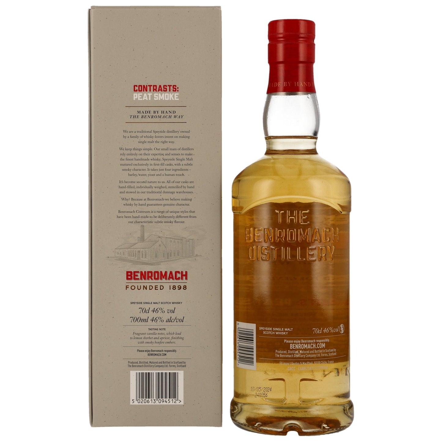 Benromach 2014/2024 - Andstæður: Móreykur - Bourbon-tunna