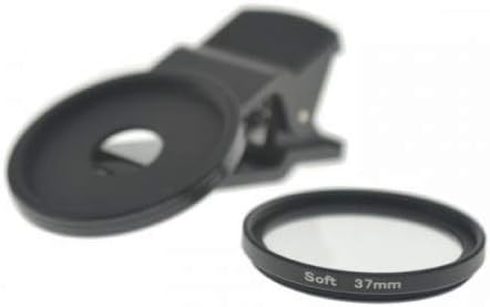 SYSTEM-S Soft Filter 37 mm Gewinde Weichzeichnung mit Clip in Schwarz für Smartphone