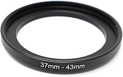 SYSTEM-S lens adapter 37 mm thread to 43 mm step up ring in black for filters