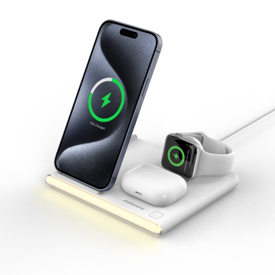PowerNest™ 4-In-1 Foldable Wireless Charging Station With LED Night Light
