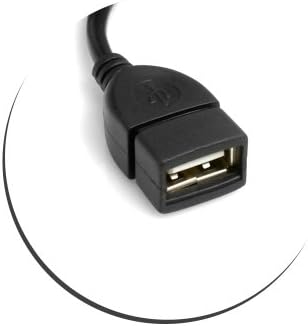 SYSTEM-S USB A kvenkyns hýsingarsnúra í Micro USB (karlkyns) 90° vinstri hallandi tengi OTG On The Go hýsingarsnúra stutt 13,5 cm