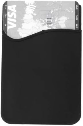 System-S 10x Smartphone Kartenhalter Silkonhülle Kartenetui in Schwarz