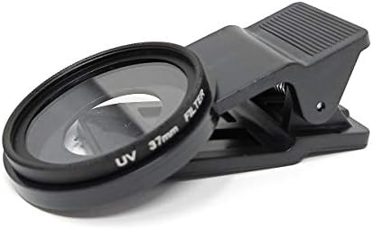 SYSTEM-S UV sía 37 mm skrúfa með klemmu í svörtu fyrir snjallsíma