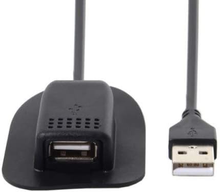 SYSTEM-S USB 2.0 snúra fyrir bakpoka með hleðslutengi í svörtu