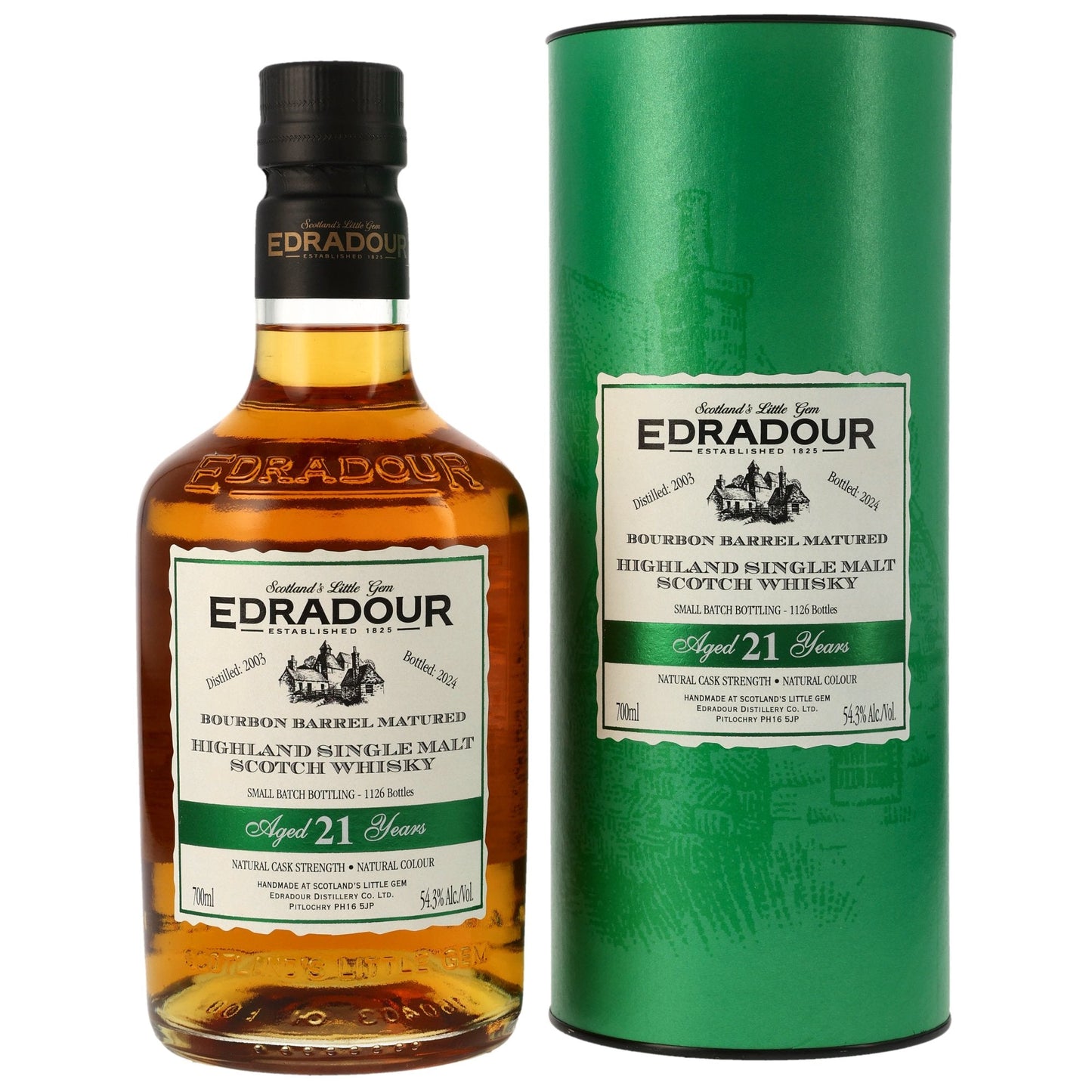 Edradour 21 2003/2024 - Cask Strength - Bourbon Barrels