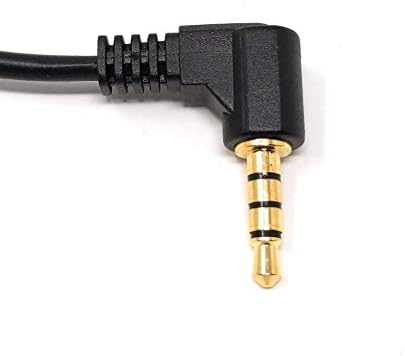 System-S 90° hallandi 3,5 mm tengikapall með 4 pinna horntengi, 10 cm fyrir farsíma, Samsung, spjaldtölvu