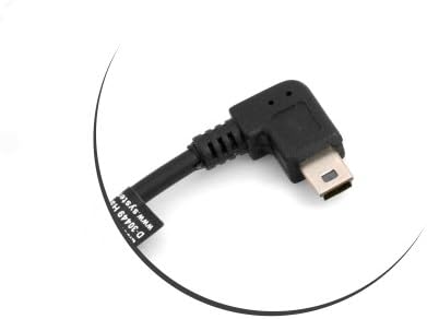 SYSTEM-S Mini USB 90° vinstri horntengi í USB Type A (kvenkyns) tengisnúra gagna- og hleðslusnúra 13 cm