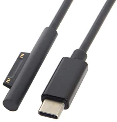 System-S USB 3.1 Type C snúra fyrir Microsoft Surface Pro 3 4 5 6 7 8 9 12V -15V 180cm með Surface Connect tengi