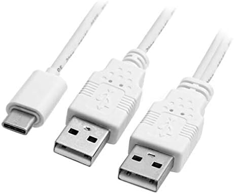 System-S Y-snúra USB Type A karlkyns í USB Type A og USB Type C 3.1 karlkyns