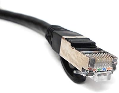 SYSTEM-S LAN snúra 0,5 m RJ45 tengi Ethernet snúra netsnúra vinklaður í svörtu