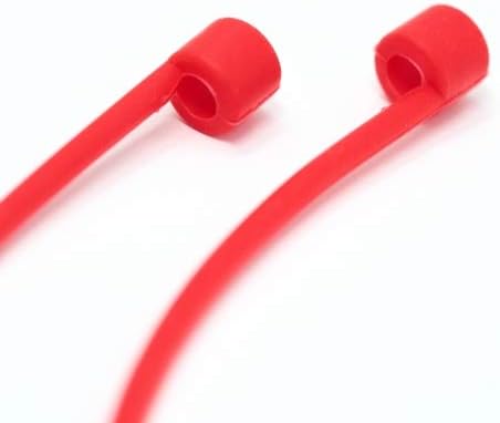 System-S 10x Silicone Holder for AirPods Headphones in Red