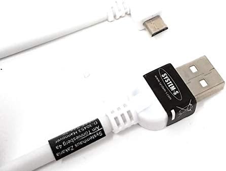SYSTEM-S Micro USB cable 300 cm angled left