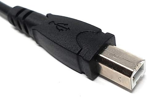 SYSTEM-S USB 3.1 snúra 25 cm Type C kvenkyns í Type B karlkyns millistykki í svörtu