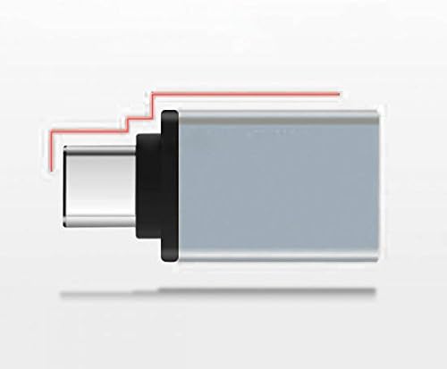 SYSTEM-S USB OTG On The Go Adapter USB Type C 3.1 (male) to USB A 3.0 (female) converter adapter in gray