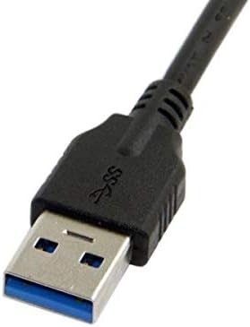 SYSTEM-S USB 3.1 snúra 8 m Type C karlkyns í 3.0 Type A karlkyns skrúfusnúra í svörtu