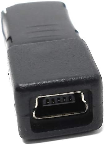 System-S USB 2.0 millistykki Micro B karlkyns í Micro B kvenkyns í svörtu