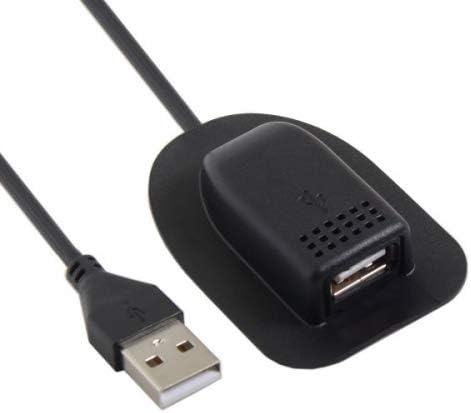 SYSTEM-S USB 2.0 snúra fyrir bakpoka með hleðslutengi í svörtu