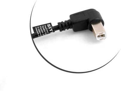 SYSTEM-S USB Typ B Stecker 90° Grad Winkel Rechtsgewinkelt auf USB B Eingang Panel Mount Stecker USB Kabel Verlängerungskabel 50cm