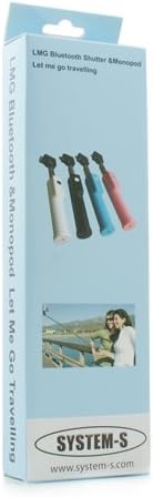 System-S Universal Monopod Selfiepod Selfie Stab Halter Stock für Selfies Selbstportäts Fotografie Photos Bilder Video mit Bluetooth Fernauslöser für Smartphone Handy