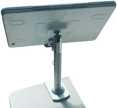 SYSTEM-S pole mount with lock fastening made of metal in grey for iPad Mini