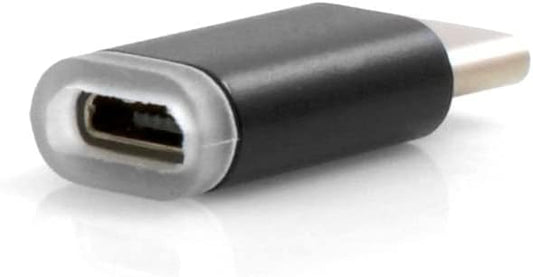SYSTEM-S USB 3.1 Type C karlkyns í Micro USB 2.0 kvenkyns millistykki, svart