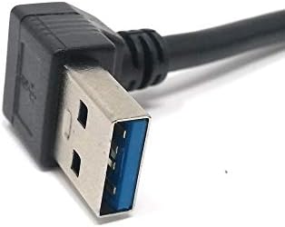 System-S USB Typ A 3.0 Kabel Aufwärts gewinkelt auf USB Typ A 3.0 Panel Mount Kabel 60cm