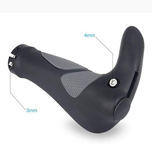 SYSTEM-S bicycle handle 2x ergonomic with double lock in black