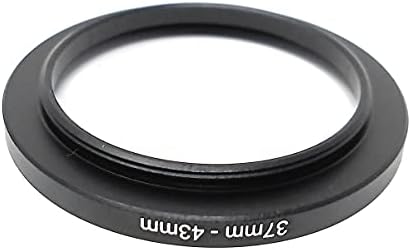 SYSTEM-S lens adapter 37 mm thread to 43 mm step up ring in black for filters